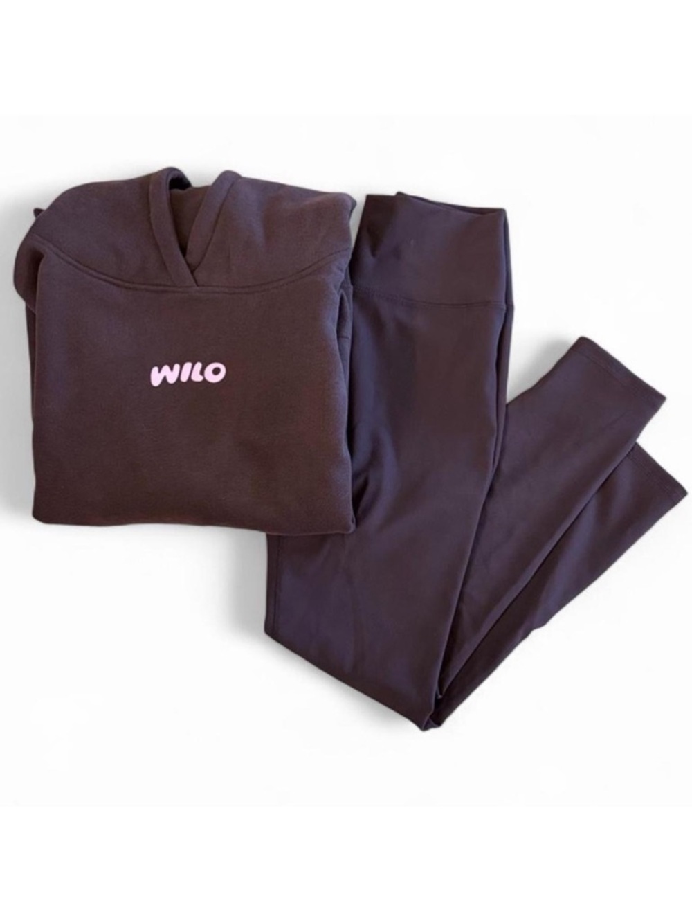 Wilo The Label Wellness Club Hoodie Legging Set Brown S NWT - Picture 10 of 10